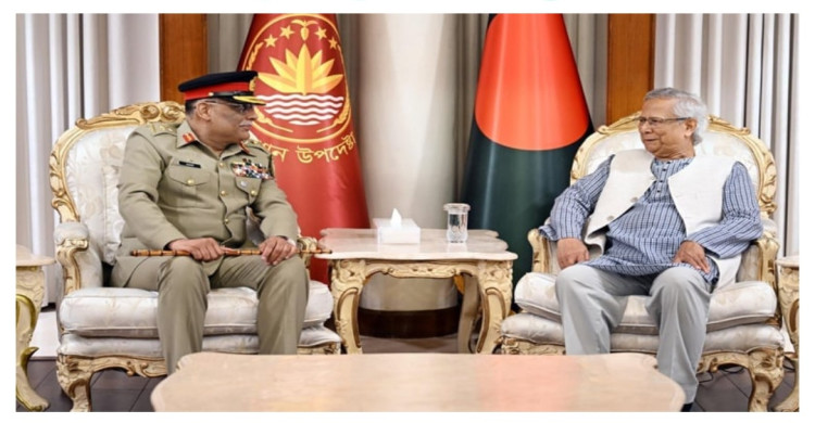 প্রধান উপদেষ্টার সঙ্গে পাকিস্তানের যৌথ বাহিনীর চেয়ারম্যানের সৌজন্য সাক্ষাৎ