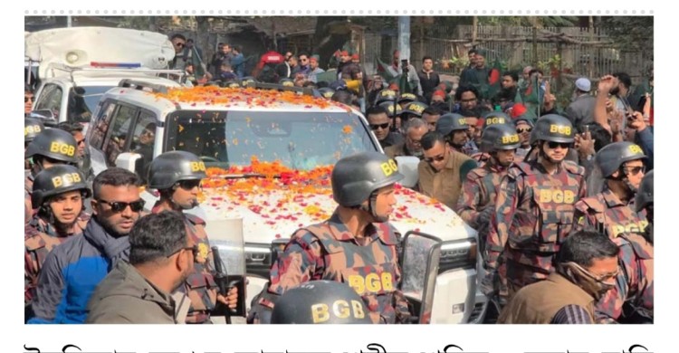 হাদির কবর জিয়ারতের পর নির্বাচন কমিশনের পথে তারেক রহমান
