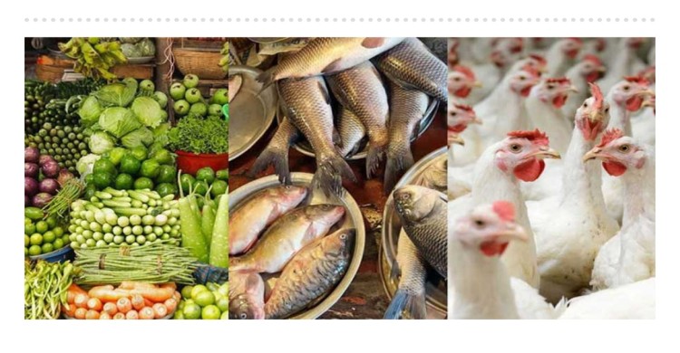 মুরগির দাম কমলেও বেড়েছে মাছের দাম